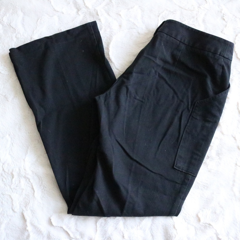 Black Straight Leg Stretch Dress Pants